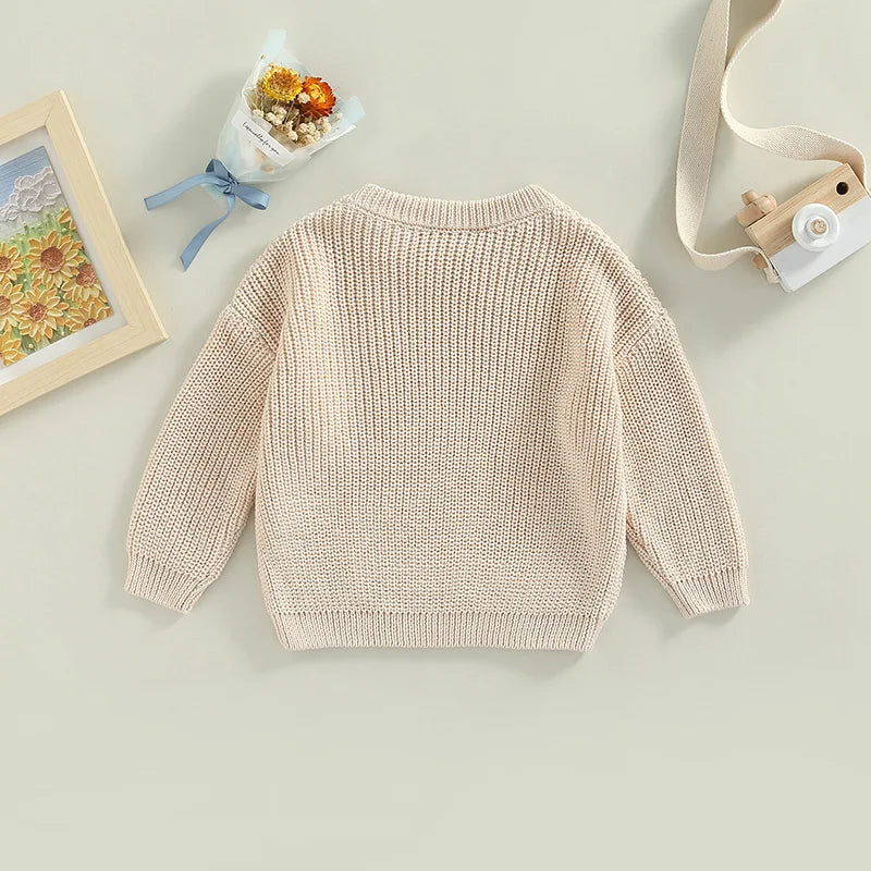 Herbst Neue Baby Jungen Mädchen Kleidung Baby Pullover Kleinkind Strickpullover Neugeborenen Strickwaren Langarm Baumwolle Baby Pullover Tops