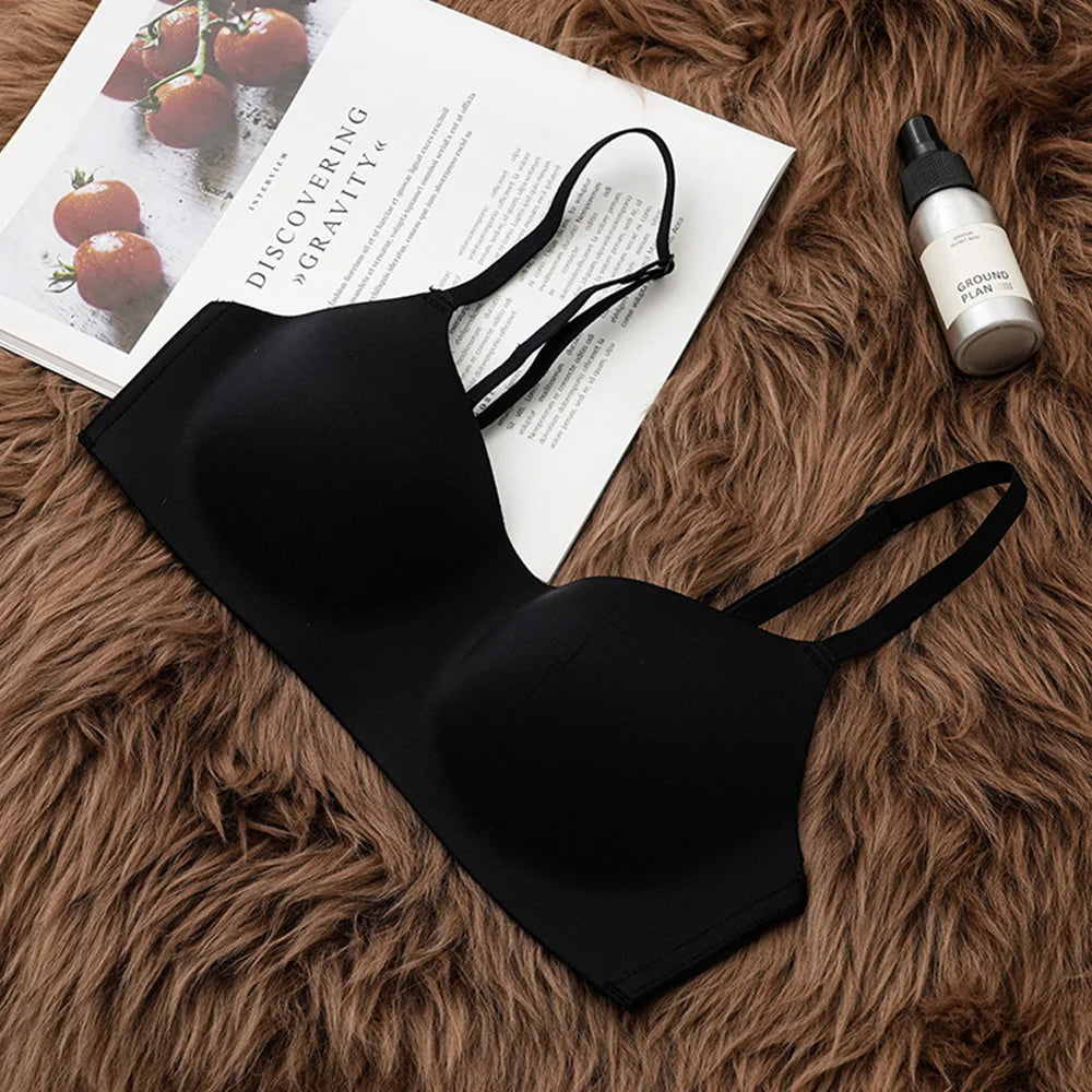 Women's Push Up Bra Seamless Underwear For Women Lingerie Breathable Front Closure No Steel Ring Brassiere Invisible Sports Bra