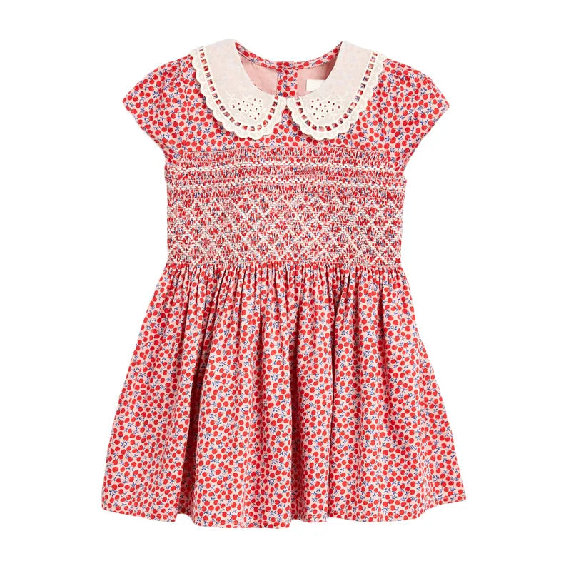 Little maven 2024 Baby Mädchen Freizeitkleidung Baumwolle Schöne Kinder Sommerkleid für Kleinkinder 2 bis 7 Jahre