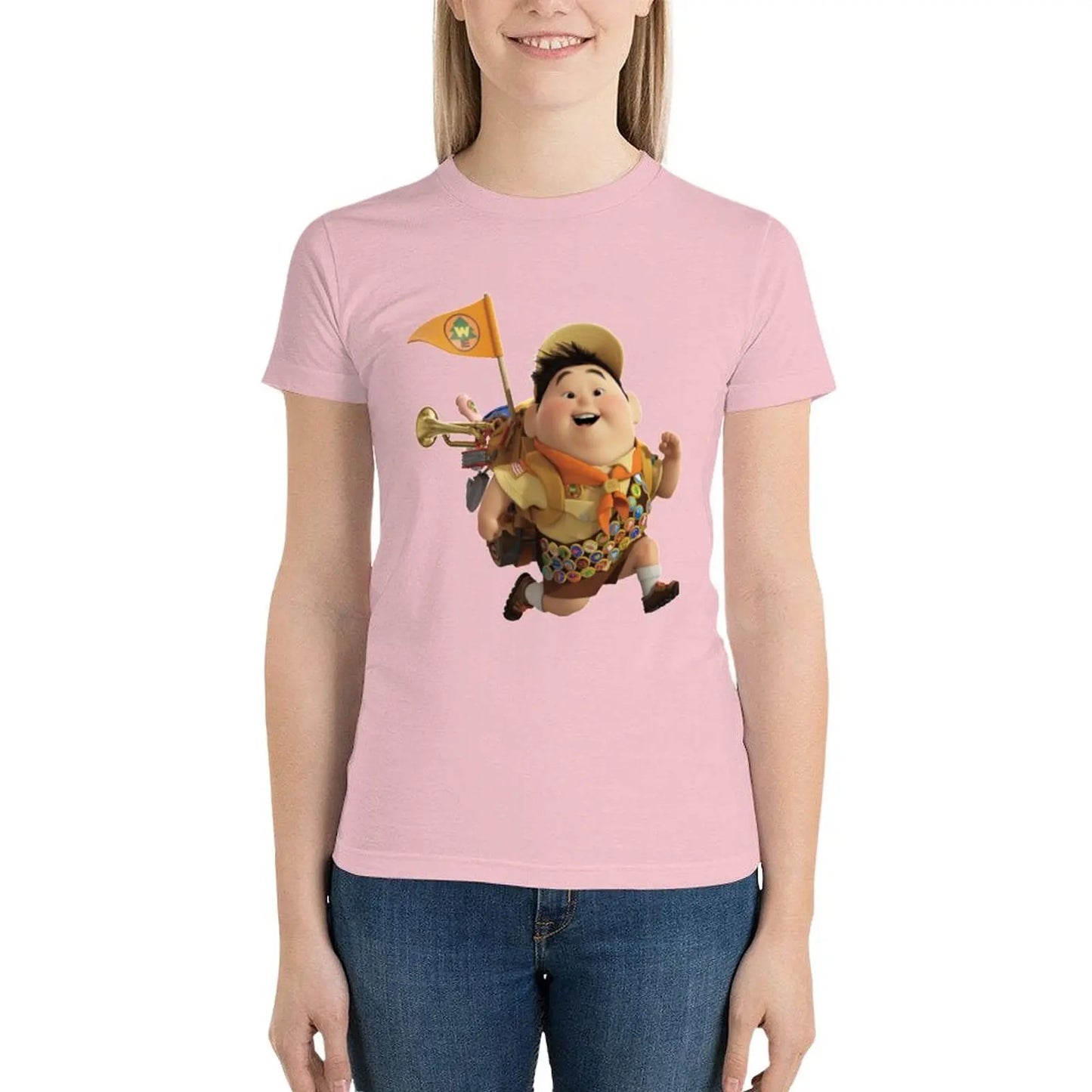 Russell Up T-Shirt Blouse Female clothing shirts graphic tees oversized Women tops