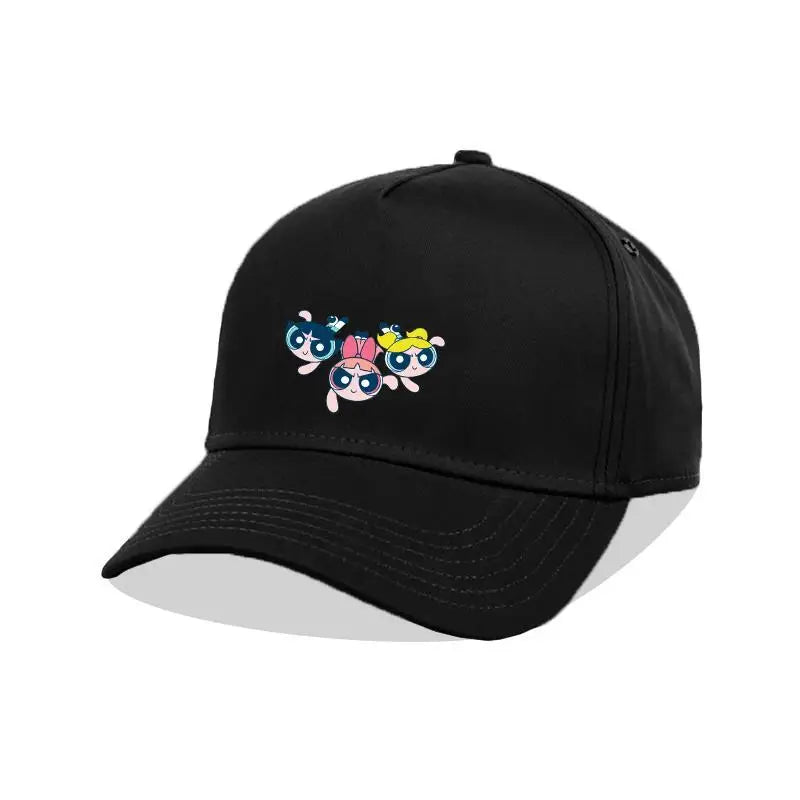 Powerpuff Girls Anime Women's Outdoor Hat Kawaii Fashion Summer Sun Protection Baseball Cap Adjustable Men's Classic Hip Hop Hat