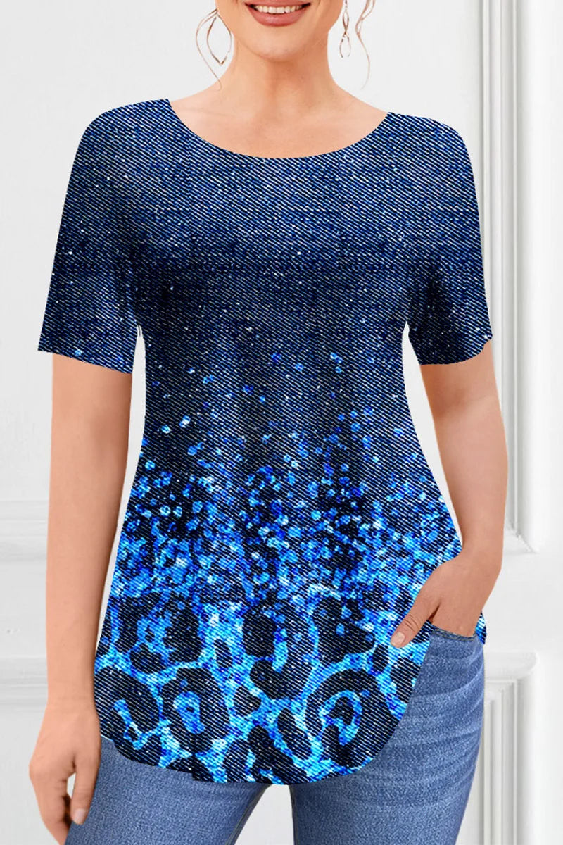 New Women's T-shirt Summer Fashion Short Sleeve Tops Tees Casual Daily Print T Shirt For Women Clothes Plus Sized Girls Clothing