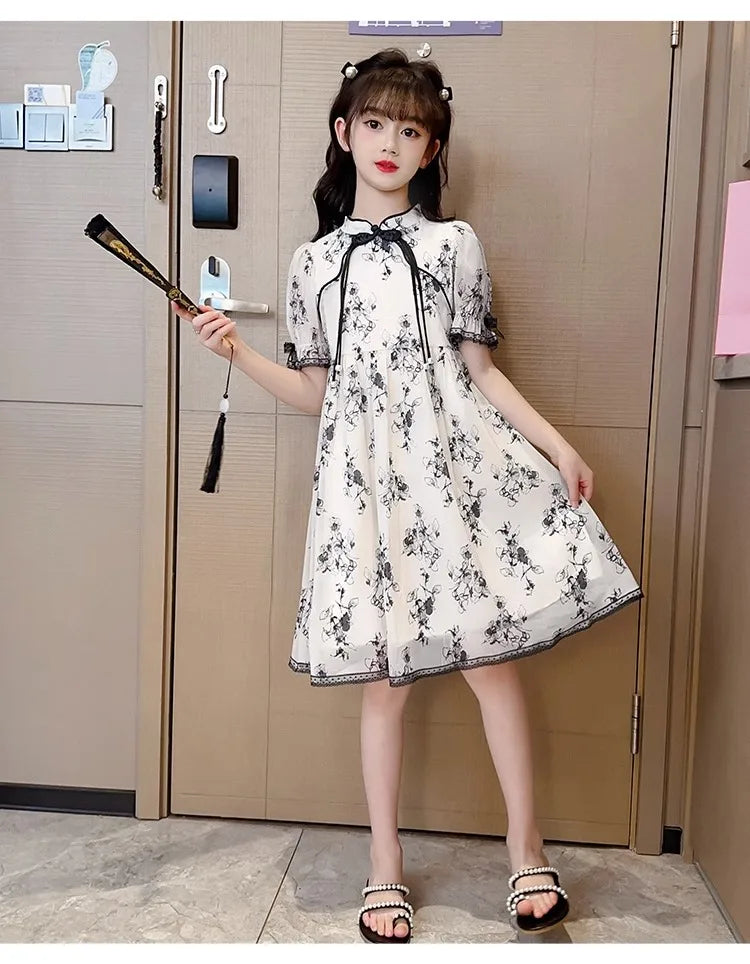 Kids Girls spring Floral Dresses Clothing 4 - 14 Years