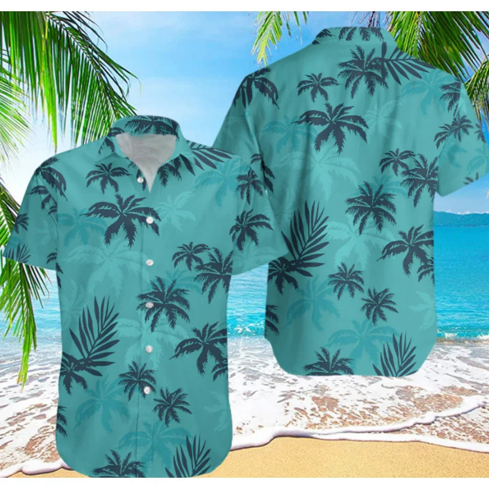 Summer Men Hawaiian Shirt 3d Plant Shirt For Men mon