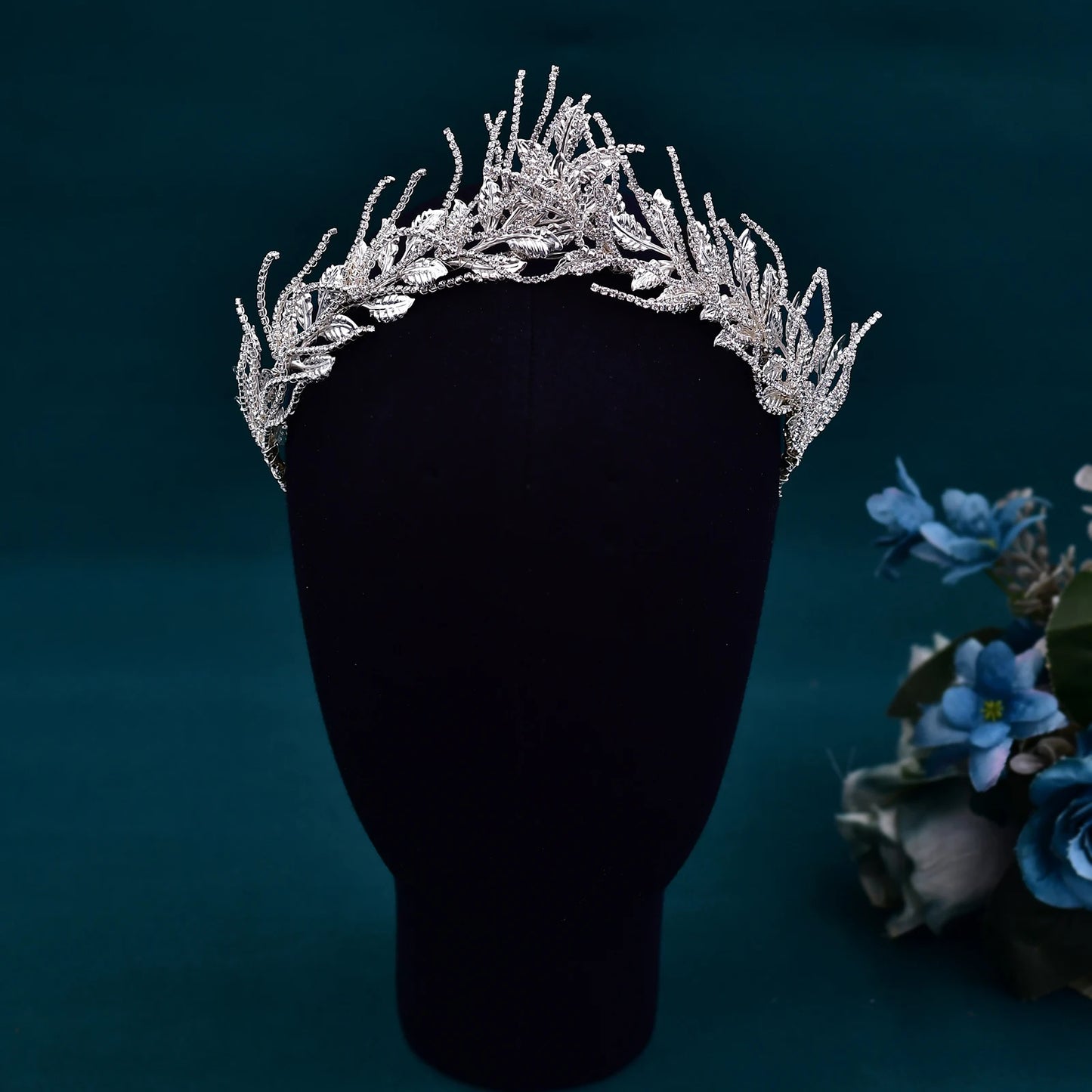 Wedding Tiara Bride Headband Shiny Rhinestone Crown for Bridal Hair Accessories Handmade Alloy Woman Headdress HP559