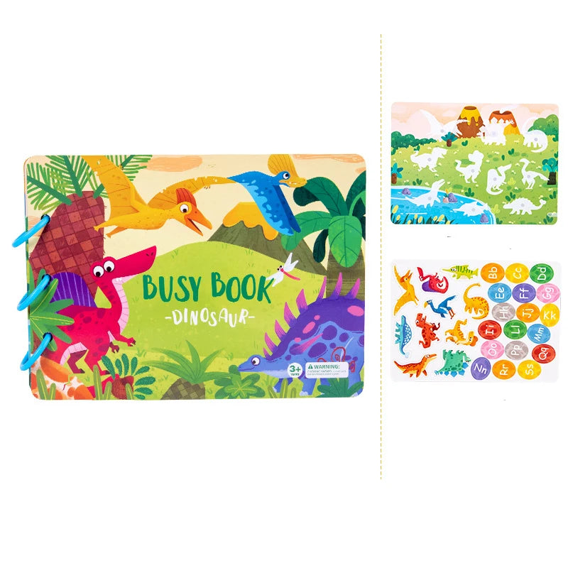 Sticker Quiet Book Puzzles Game Educational Toys Kids Repeatedly Busy Card Paste Matching Cognition Baby Early Montessori Toy