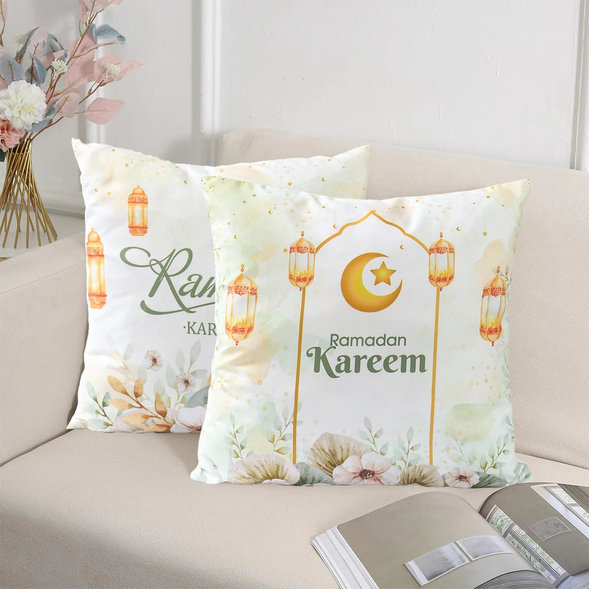 Eid Cushion Cover Eid Mubarak Ramadan Kareem Backdrop Islam Muslim Party Supplies 2025 Ramadan Decor For Home Eid Al-fitr Gift
