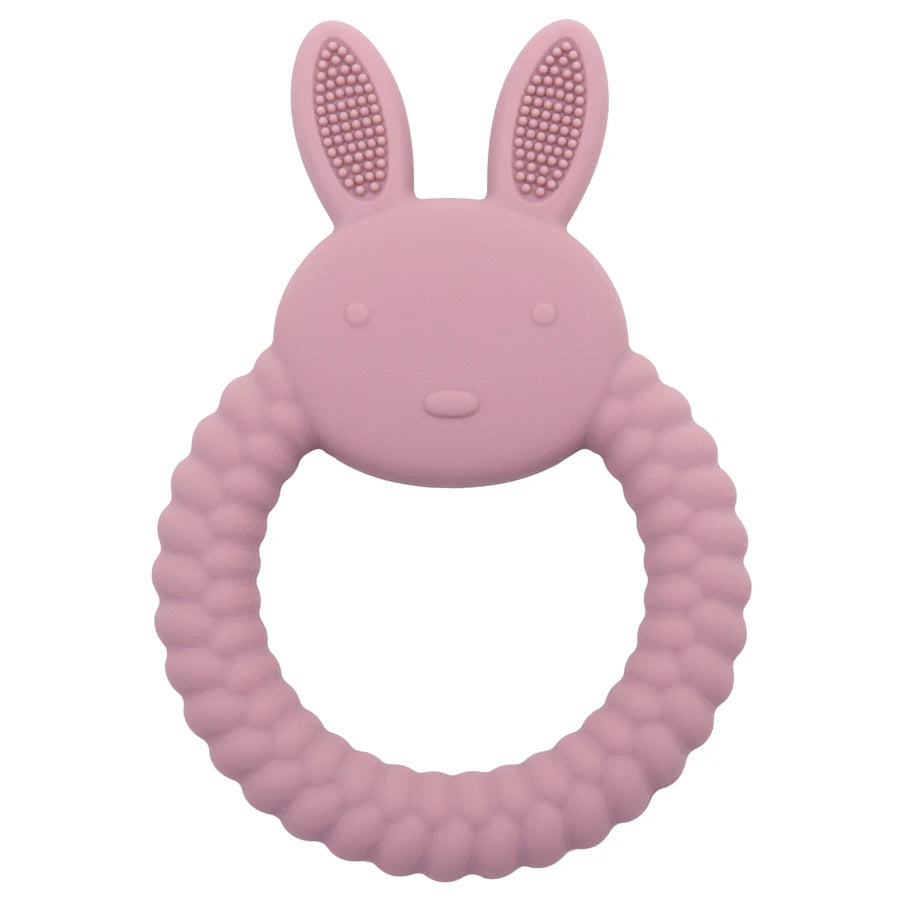 1 Stücke Baby Beißring Silikon Spielzeug BPA FREI Cartoon Kaninchen Pflege Zahnen Geschenke Baby Gesundheit Molaren Kauen Neugeborenen Zubehör Spielzeug