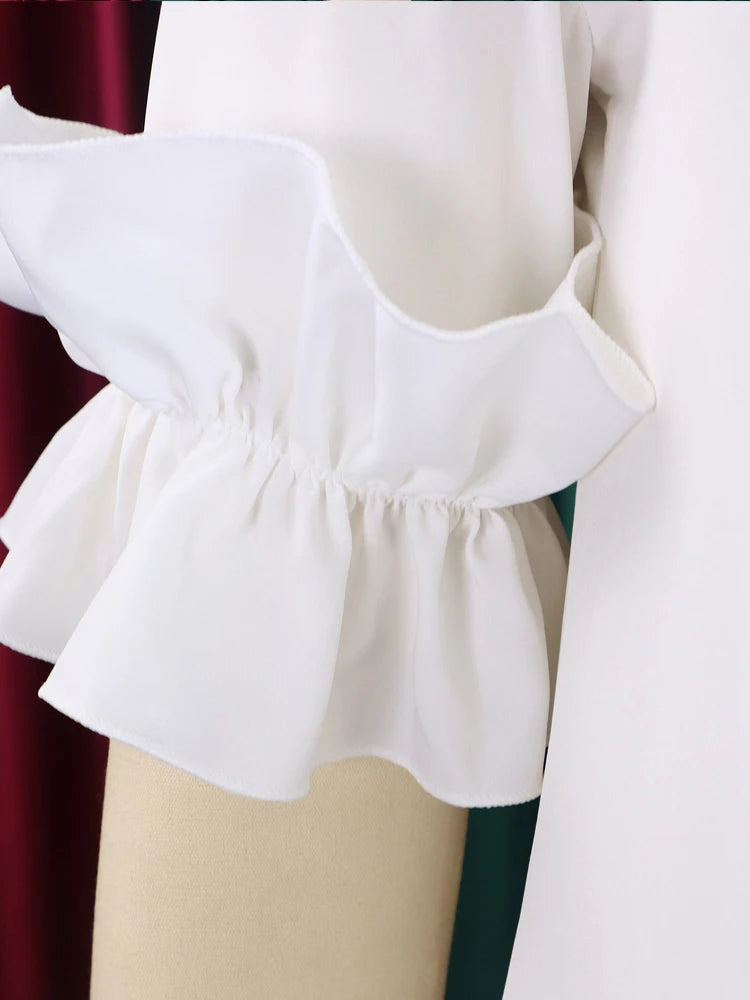 FairyShely Solid 2025 Verge Short Sleeve Plus Size Dress Women Large Loose Big Folds Dresses Lady Summer Party Tight Curvy Dress