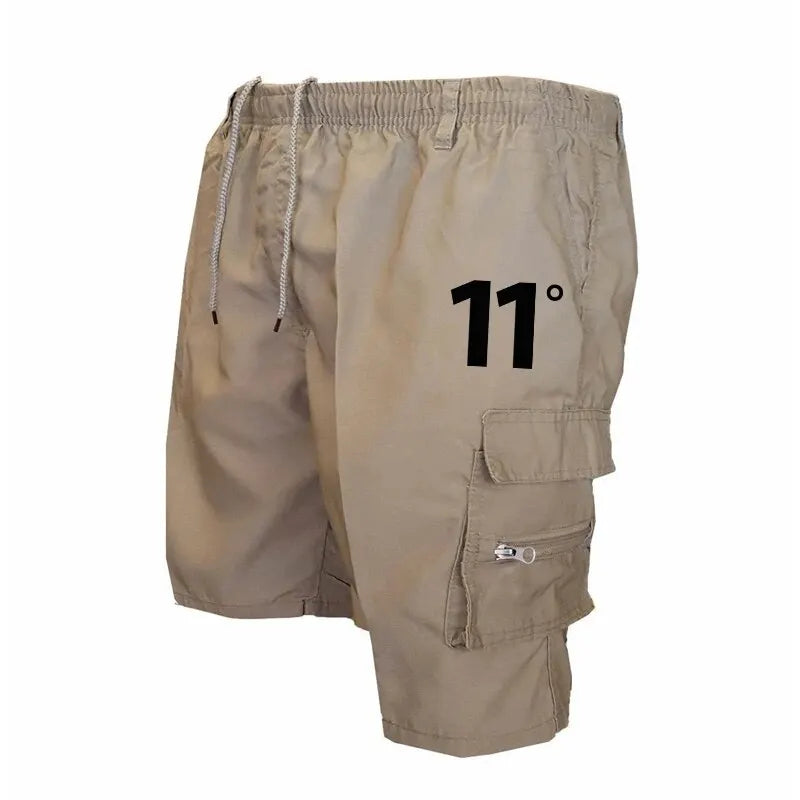 Outdoor-Cargo-Shorts Herren-Overalls Elastische Taille Radlerhose Mehrere Taschen Lockere Arbeitsshorts Strandsport Bedruckte Hose