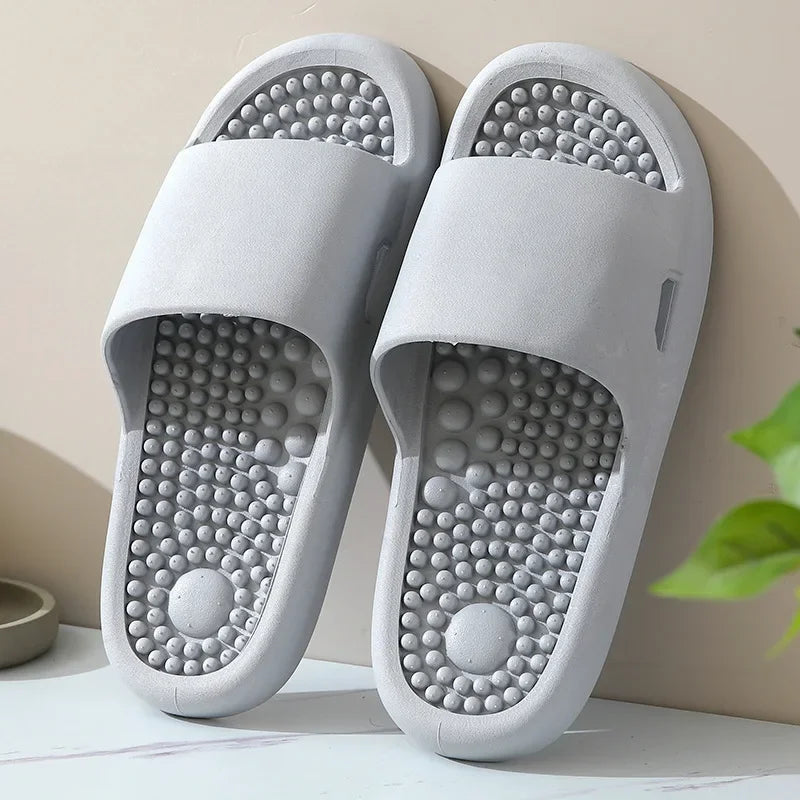 New Summer Couples Sandals Concise Non-slip Bathroom Indoor Outfoor Slides Men Women Massage Slippers Comfort Home Flip Flops