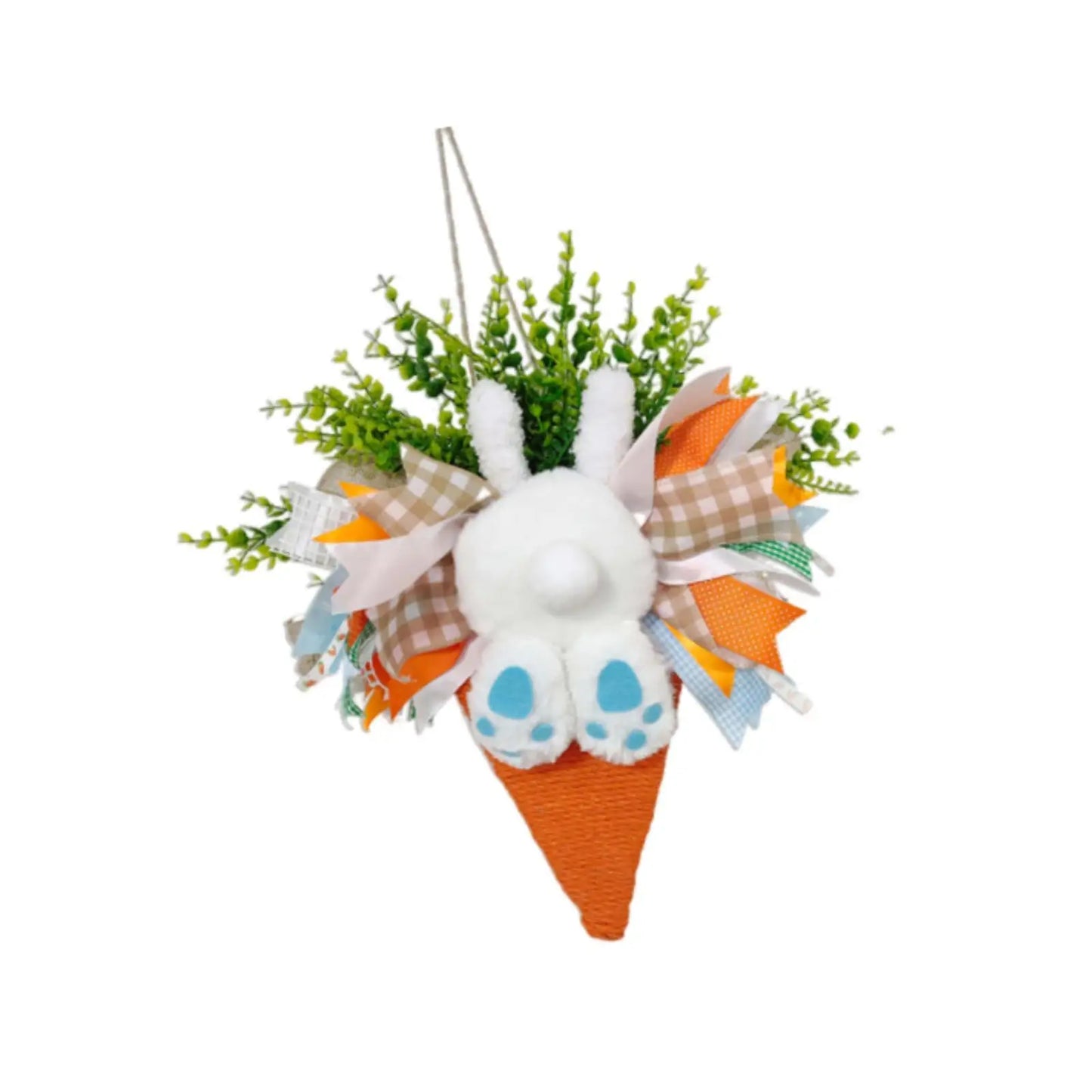 Easter Bunny Wreath Centerpiece Easter Decor for Farmhouse Festival Door