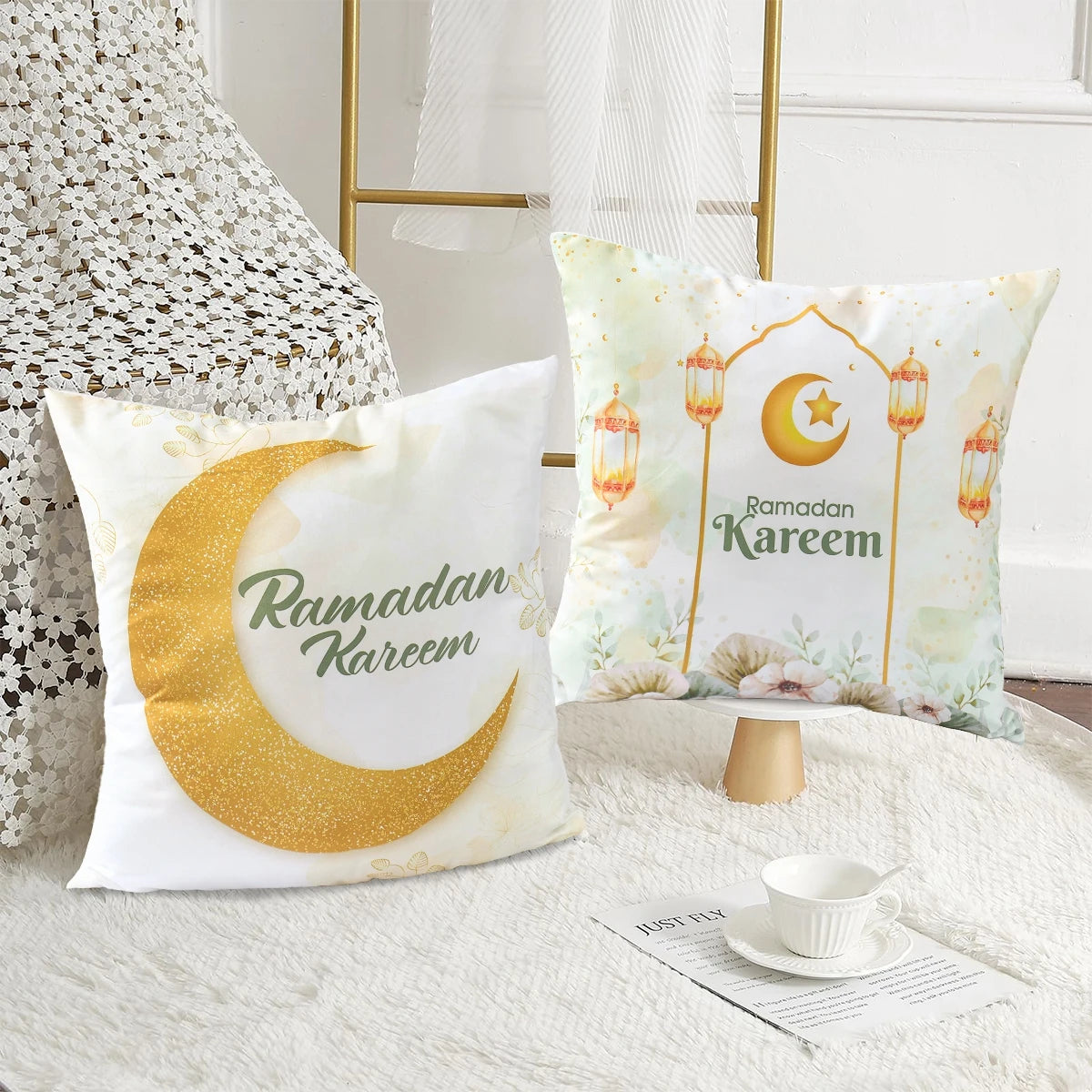 Eid Cushion Cover Eid Mubarak Ramadan Kareem Backdrop Islam Muslim Party Supplies 2025 Ramadan Decor For Home Eid Al-fitr Gift