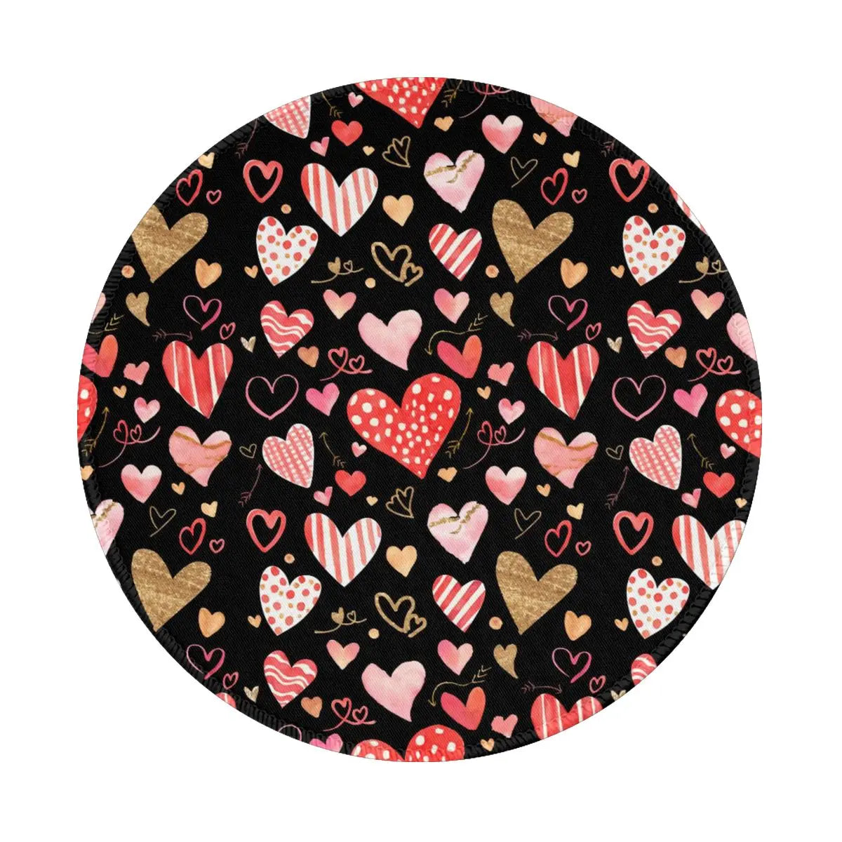 Red Heart Print Mouse Pad Cute Valentines Day Waterproof Mousepad Gaming Accessories For Notebook Computer Aesthetic Mouse Mats