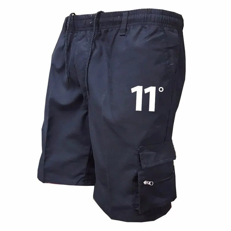 Outdoor-Cargo-Shorts Herren-Overalls Elastische Taille Radlerhose Mehrere Taschen Lockere Arbeitsshorts Strandsport Bedruckte Hose