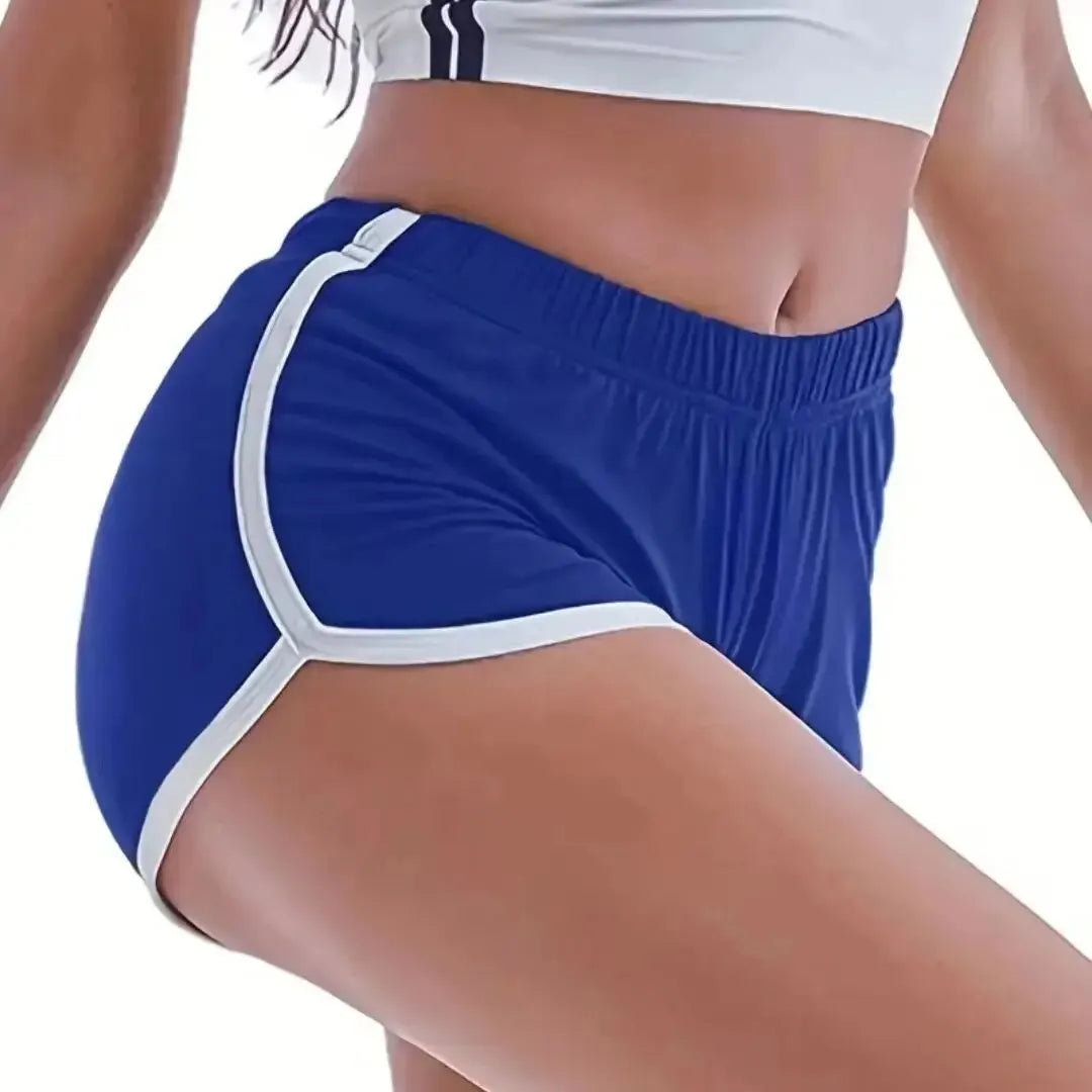 Sport-Shorts für Damen, lässig, lockere, gerade Hosen, hoch taillierte, dünne Anti-Walking-Dreipunkt-Yoga-Hotpants