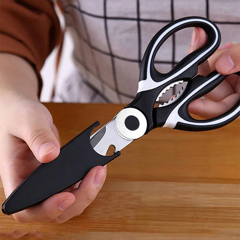 1pc Scissors Kitchen Stainless Steel Multifunctional Bottle Opener Nutcracker Vegetables Chicken Bone Fish Household Gadgets