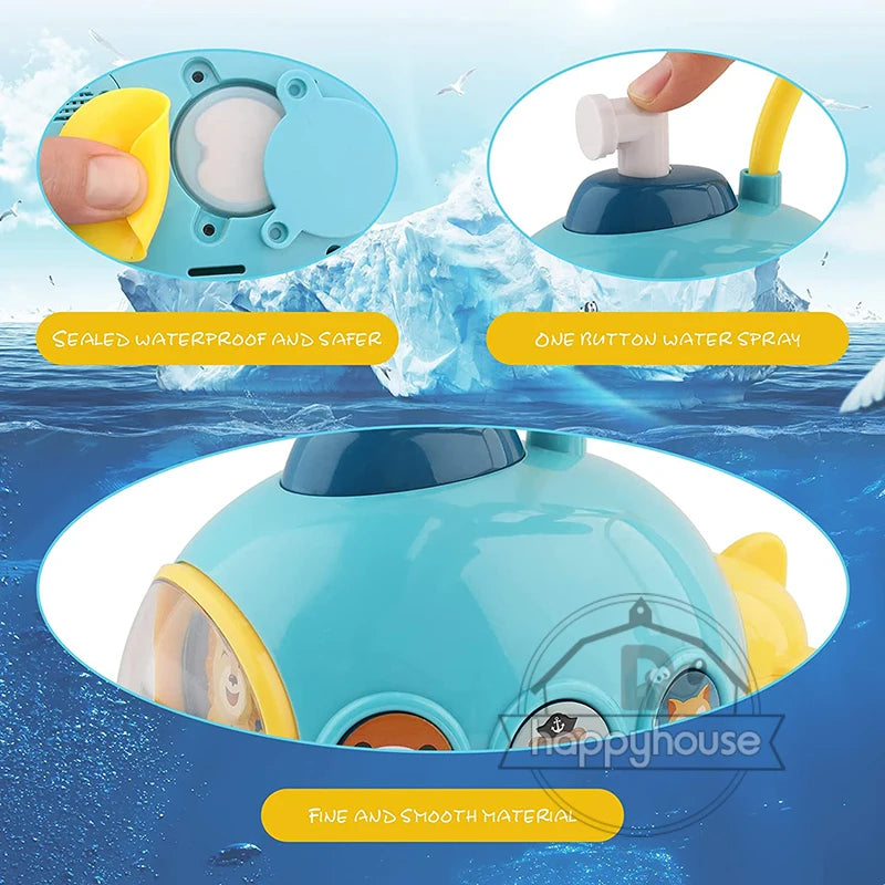 Baby-Badespielzeug für Kinder, elektrisches U-Boot, Dusche, Saugnapf, Babyspielzeug, Sprühwasserspielzeug, Badewannenspielzeug, Sprinkler, Babyparty