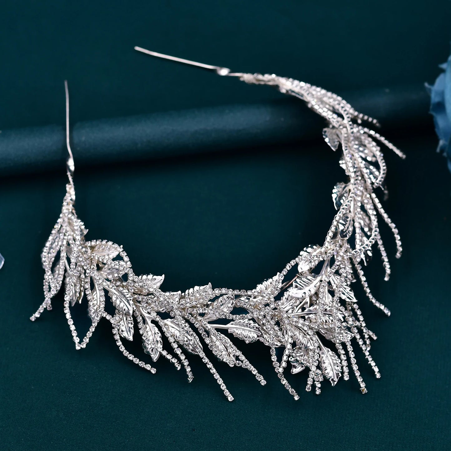 Wedding Tiara Bride Headband Shiny Rhinestone Crown for Bridal Hair Accessories Handmade Alloy Woman Headdress HP559