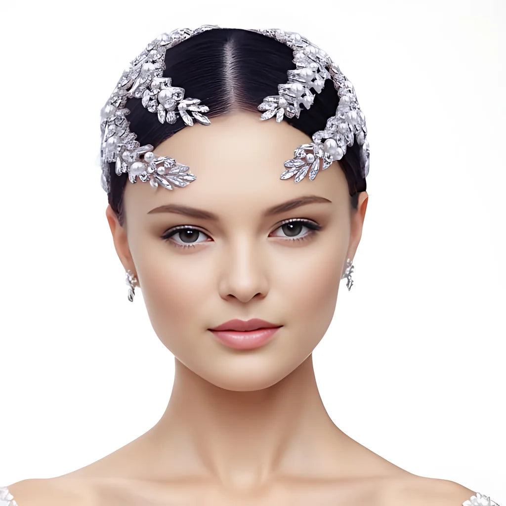 Fashion Bridal Head Piece Pearl Rhinestone Bride Hair Comb Party Wedding Hair Accessories Women Bride Headwear HP530