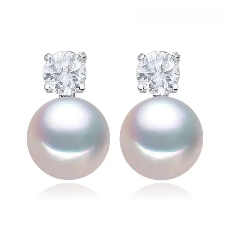 FENASY Genuine Natural Freshwater Pearl Stud Earrings 925 Sterling Silver Party Jewelry Elegant Gifts For Women Wholesale
