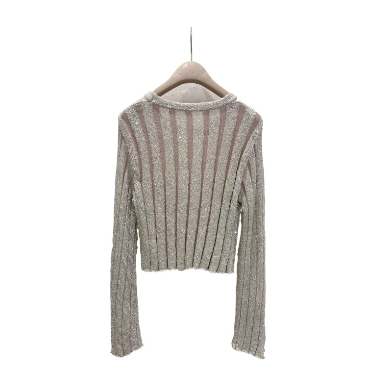2024Customized Yarn 100% Silk Lining Knitting  Top Quality Elegant Knitting Suit  conjuntos femininos 2 piece casual sets women