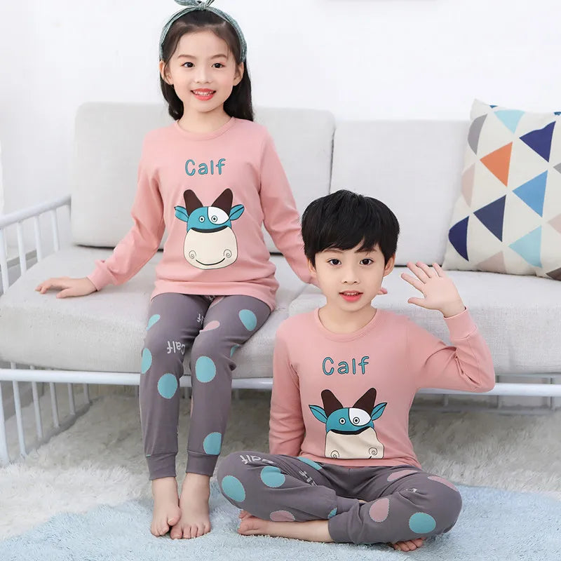 Autumn Winter Baby Girl Clothes Pajamas Sets Boys Pyjamas Kids Homewear Cotton Nightwear Children's Indoor Clothing Pijamas Suit