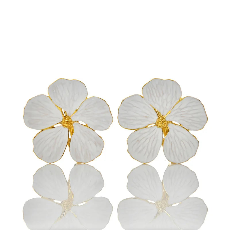 Spring Flower Napkin Rings White Glaze Flowers Napkin Buckle Set Wedding Party Restaurant Table Decoration,6pcs/set