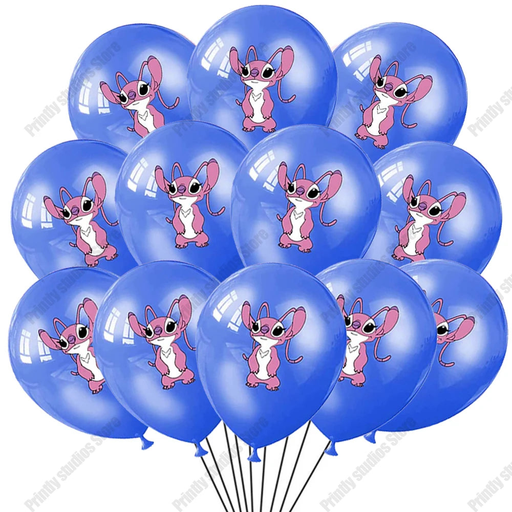 10 STÜCKE 12 Zoll Disney Lilo und Stitch Latexballons Set Globo Junge Mädchen Geburtstagsparty Babyparty Party Dekorationen Kinderspielzeug