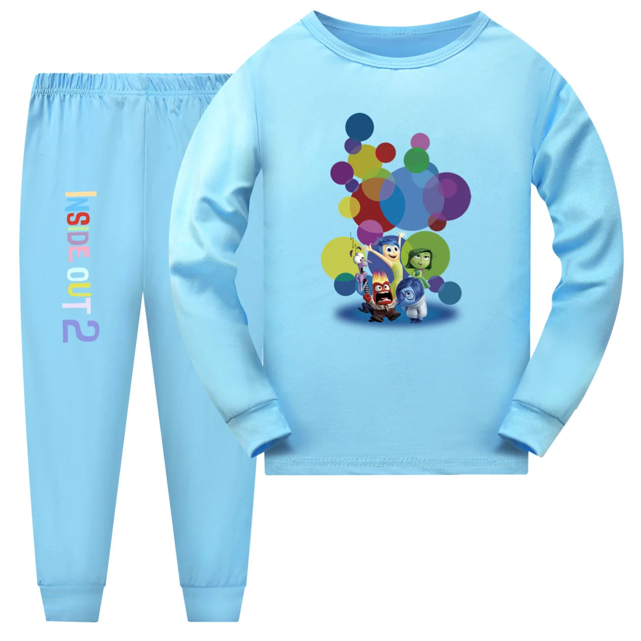 Inside Out 2 Clothes Children Pijama Set Baby Girls Long Sleeve Pajama Sets Toddler Boys Nightwear Kids Cute JOY SADNESS Pyjamas