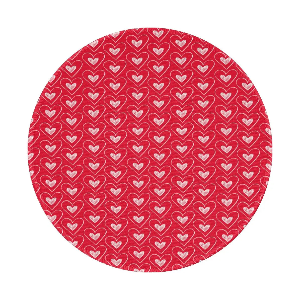 Red Heart Print Mouse Pad Cute Valentines Day Waterproof Mousepad Gaming Accessories For Notebook Computer Aesthetic Mouse Mats