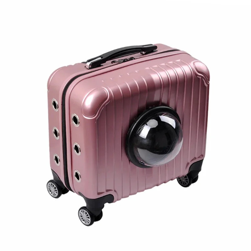 Airline Approved Expandabale Ventilated Pet Carrier Dog Cats Travel Trolley Luggage