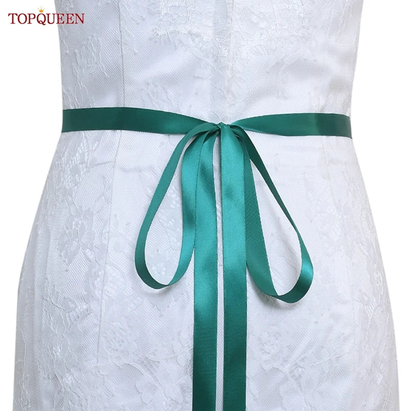 TOPQUEEN S119 Wedding Dress with Decorative Decals Wedding Dress Accessories Wedding Dress with Luxury Diamond Handmade