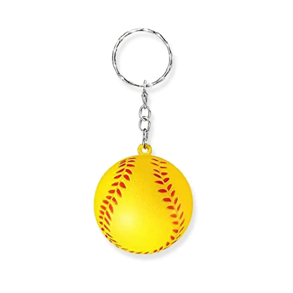 PU Leather Basketball Ball Keychains Football Golf Simulation Soccer Keychain Funny Baseball Football Pendant Children Presents