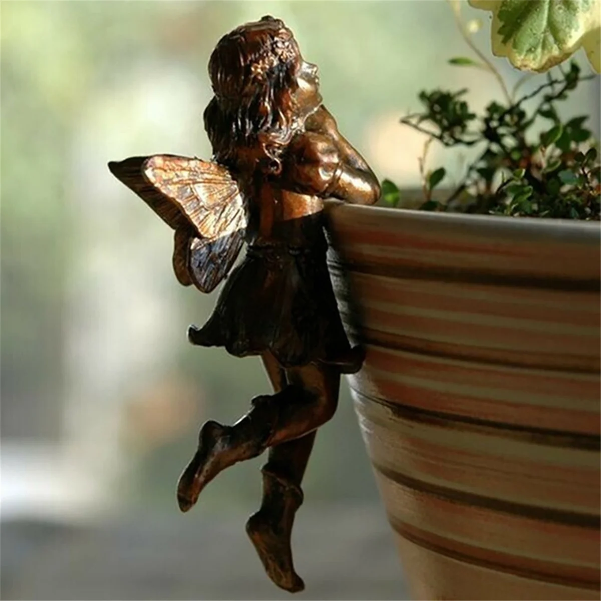 B Plant Pot Hanging Resin Decor Fairy Flower Pot Garden Decoration