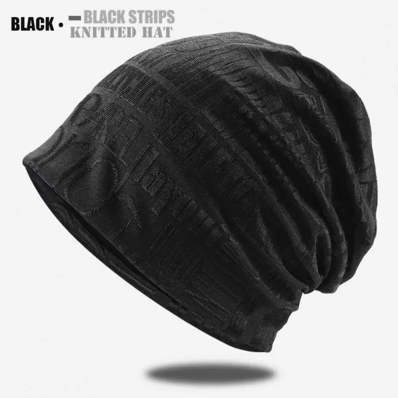 Casual Skullies Beanie Women Knitted Letters Flower Pattern Hats Men Scarf Beanie Multipurpose Outdoor Bonnet Cap Cycling Turban