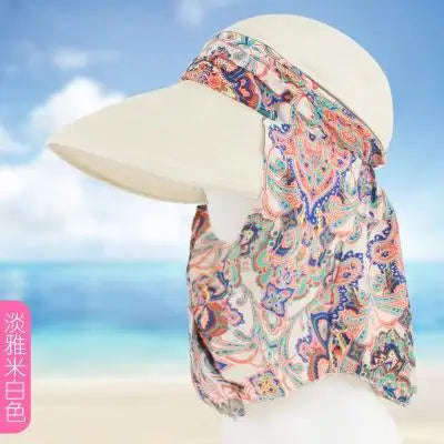 New Brand Women's Sunbonnet Sun Hat Summer Folding Sunscreen Anti-uv Large Beach Cap Summer Hat Fashion Sunhat Women Hat