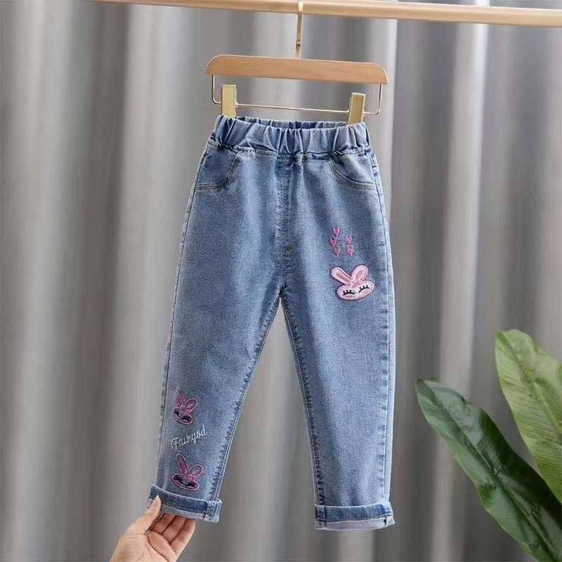 IENENS Kinder Baby Mädchen Freizeitkleidung Jeans Hose Kleinkind Säugling Denim Kleidung Hosen Kinder Unterteile 1 2 3 4 5 6 7 Jahre