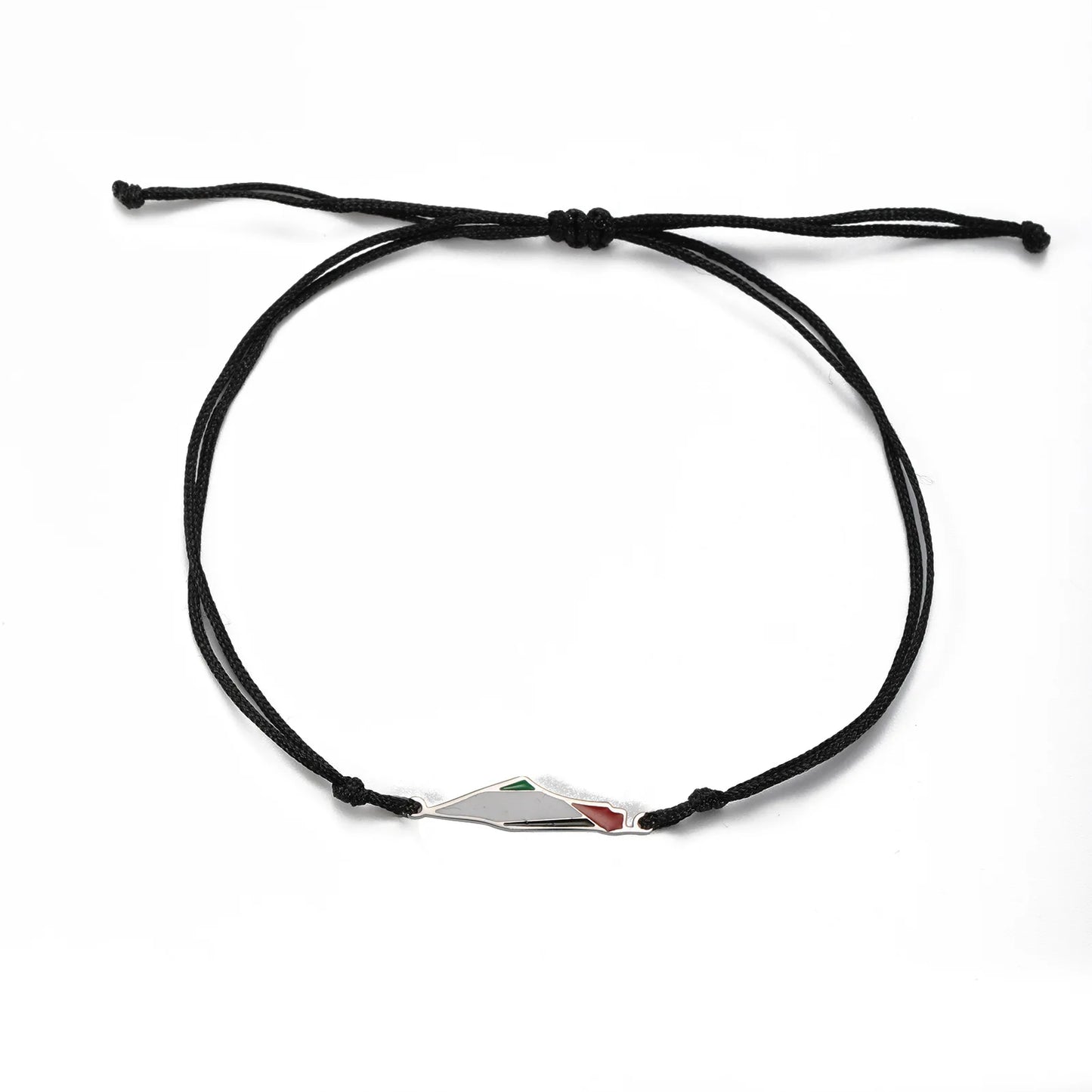 Cazador Palestine Map Double Layers Beads Chain Bracelets for Women Stainless Steel Jewelry Charm Bracelet Gift