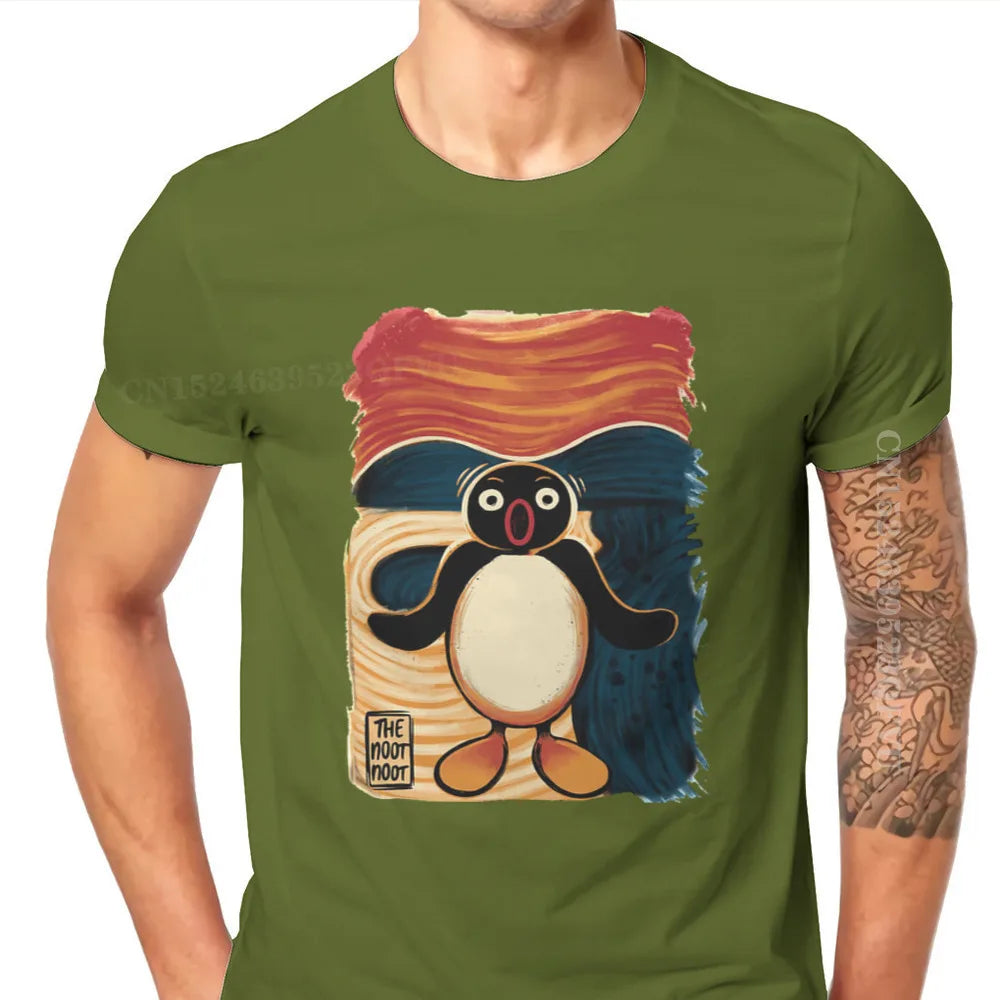 Noot Scream Hip Hop Tshirts Pingu Noot Pinga Penguin TV Printing Clothing Casual Men T Shirts Men Tee Special Gift Clothes mon