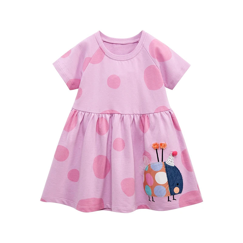Little maven 2024 Baby Mädchen Freizeitkleidung Baumwolle Schöne Kinder Sommerkleid für Kleinkinder 2 bis 7 Jahre