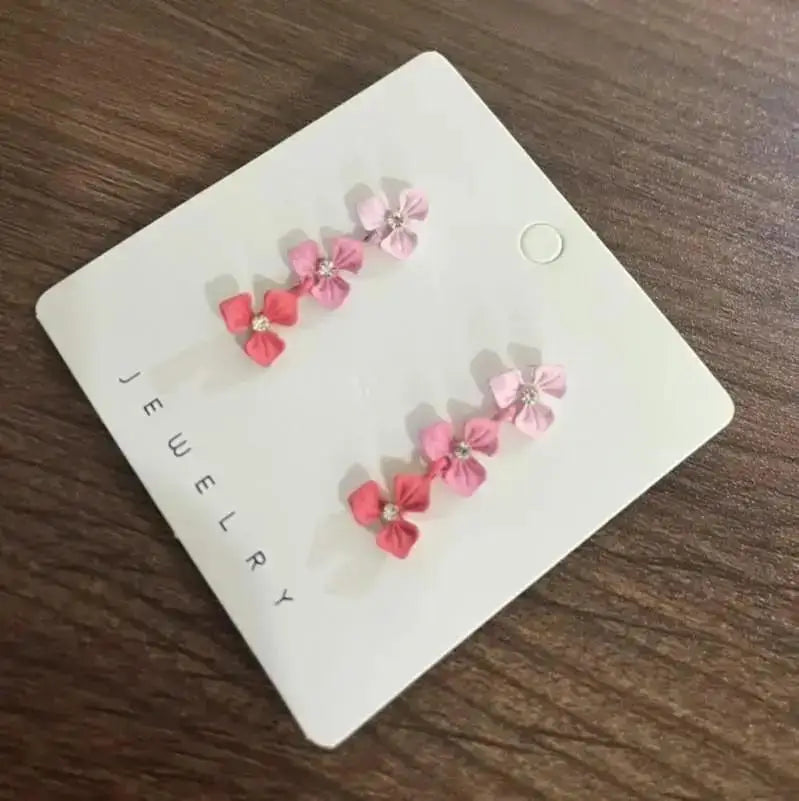 925 Silver Needle Korean Fashion Crystal Heart Earrings For Women Jewelry 2024 Trending Women's Red White Pearl Drop Earrings
