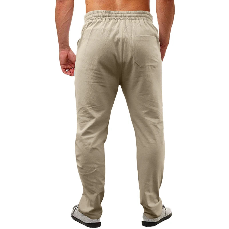 Solide Slim Fit Hose für Herren, trendige Freizeithose für den Alltag