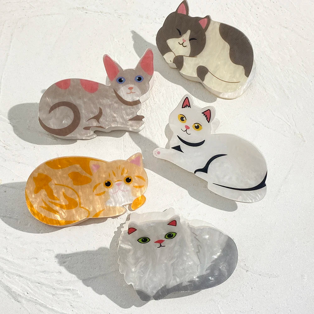 Cute Acrylic Thick Hair Claw Clip For Women Girls New Design Cartoon Cat Rabbit Dog Bear Shape Animal Hair Accessorie Headwear unique !!!