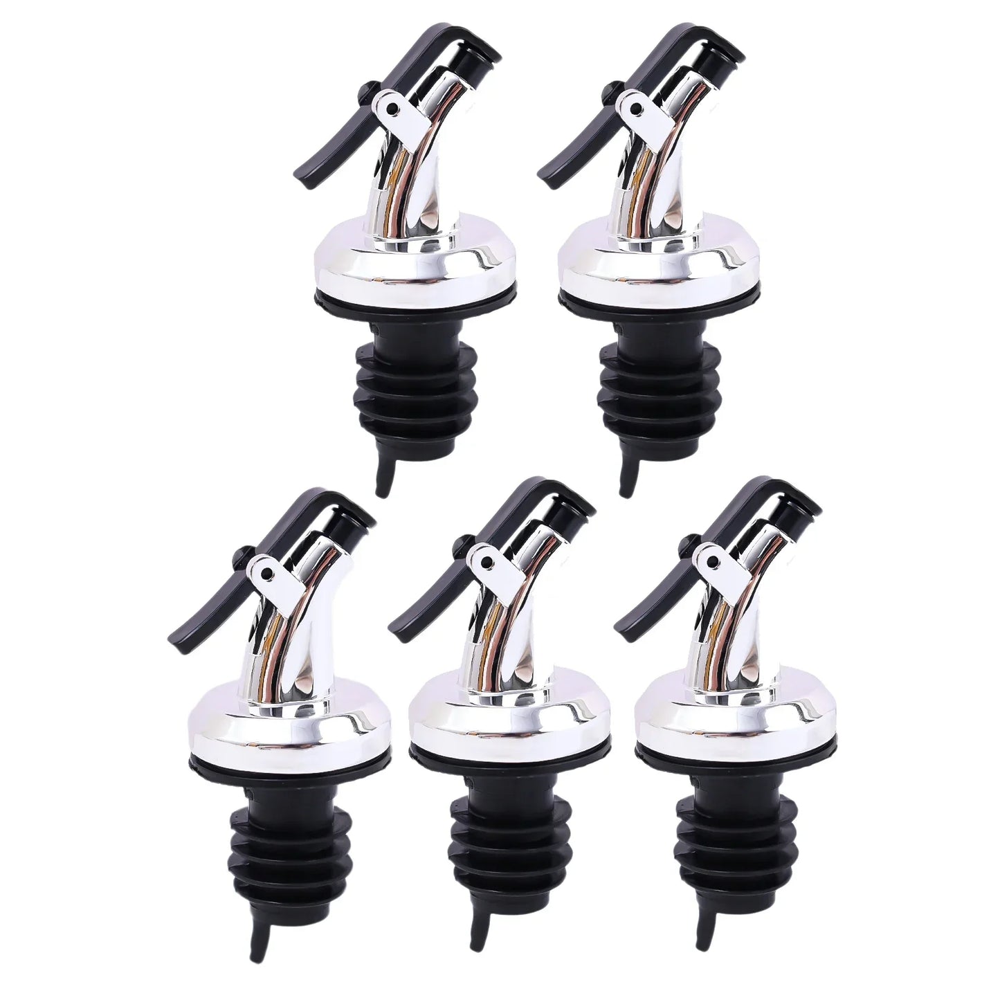 5/1PCS Oil Bottle Stopper Cap Dispenser Sprayer Lock Wine Pourer Sauce Nozzle Liquor Leak-Proof Plug Bottle Stopper Kitchen Tool