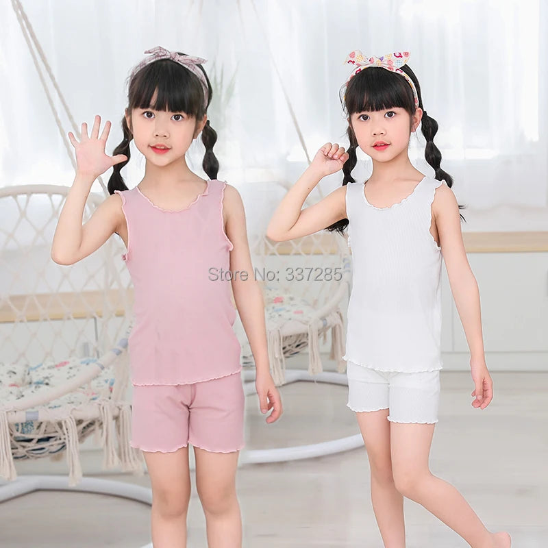 Summer Girls Pajamas set Cotton baby Kids Pyjamas lovely princess Sleepwear Child 3-15Y spring Pijama Night Wear Clothing Suits