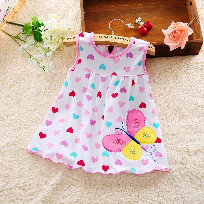 Neue Baby Sommer Kleid Kinder kleidung mädchen Baumwolle Prinzessin Kleid für Mädchen Kleidung Mädchen Kleidung 0-2 Jahre Rock Kleinkind kleider