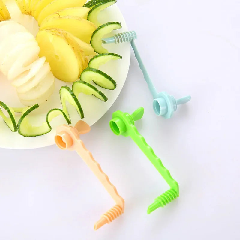 1PC Potato Spiral Hand Cucumber Cutter CarrotSpiralizer Spiral Salad Chopper Kitchen Gadgets Accessories