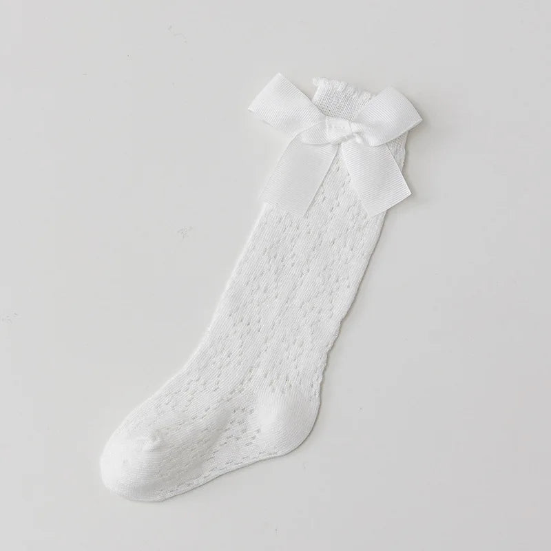 Baby Stuff Children Socks 0-3y Female Infant Summer Thin Mesh Breathable Newborn Knee High Cotton Socks Accessories Kids Clothes