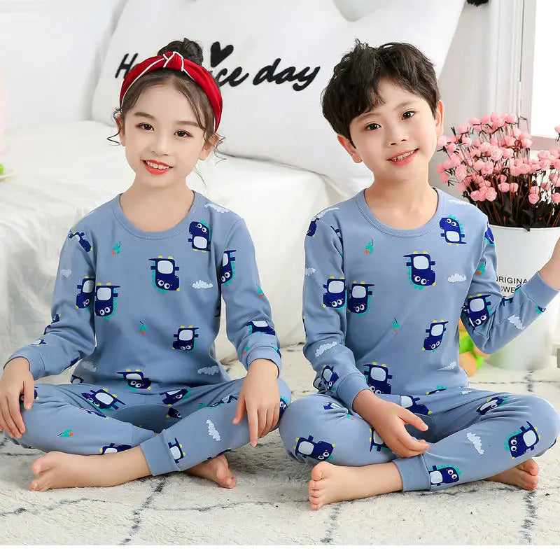 Autumn Winter Baby Girl Clothes Pajamas Sets Boys Pyjamas Kids Homewear Cotton Nightwear Children's Indoor Clothing Pijamas Suit
